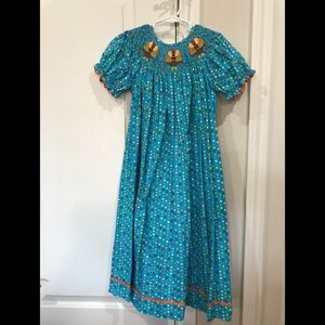 Girls smocked dress for Fall / Thanksgiving